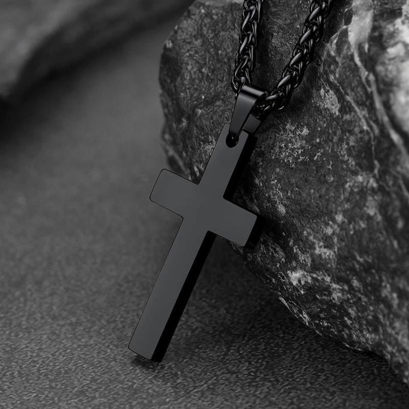 Stainless Steel Cross Pendant Necklace for