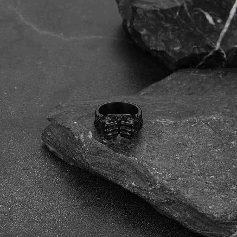 Faithheart Punk Rock Stainless Steel Boxing Fist Ring for