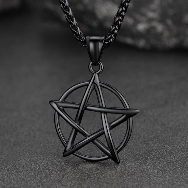 Tetragrammaton Pentagram Necklace for