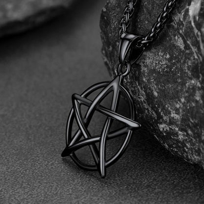 Tetragrammaton Pentagram Necklace for