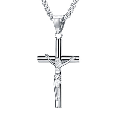 Flash Christian Savior Cross Necklace for Man
