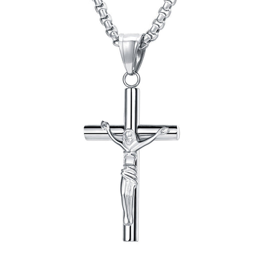 Flash Christian Savior Cross Necklace for Man