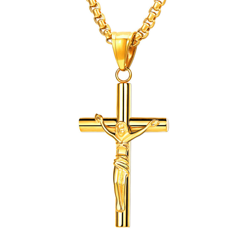 Flash Christian Savior Cross Necklace for Man