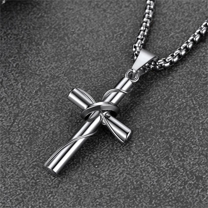 Christian Halo Ring Cross Necklace Pendant for