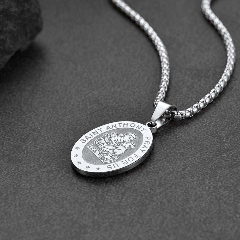 Saint Anthony Necklace Catholic Patron Saints Medal