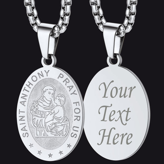 Saint Anthony Necklace Catholic Patron Saints Medal