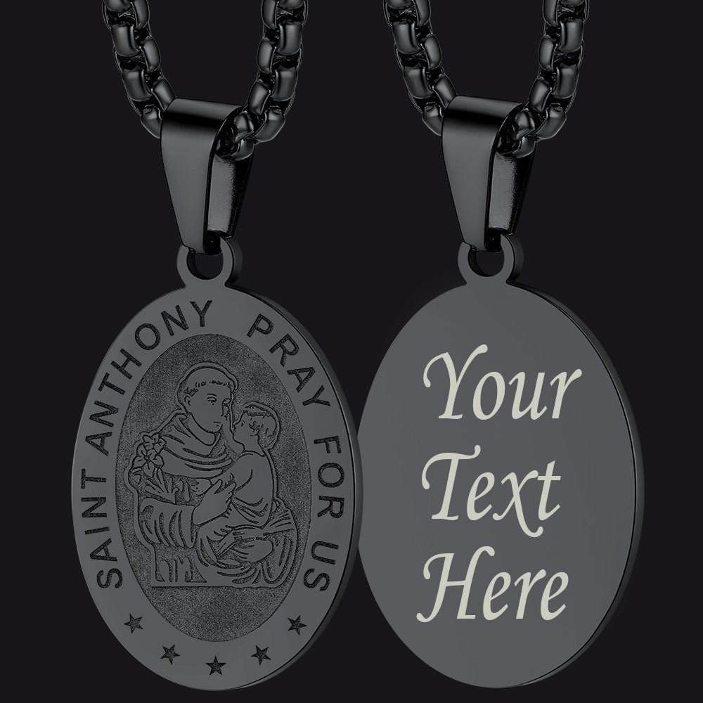Saint Anthony Necklace Catholic Patron Saints Medal
