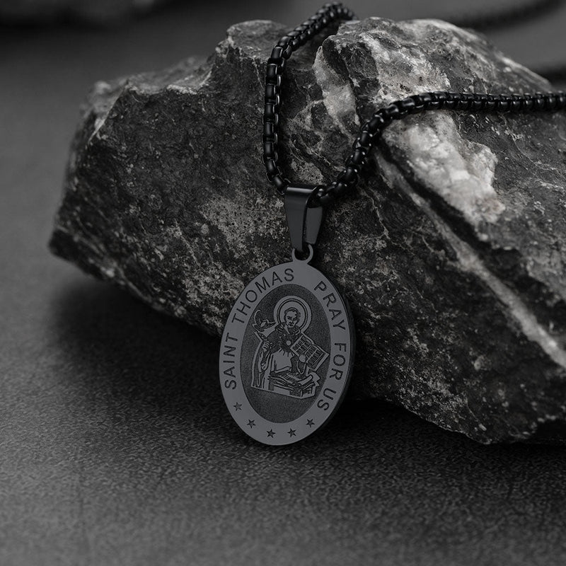 Saint Thomas Aquinas Necklace Catholic Patron Medal