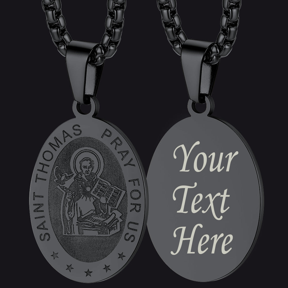 Saint Thomas Aquinas Necklace Catholic Patron Medal