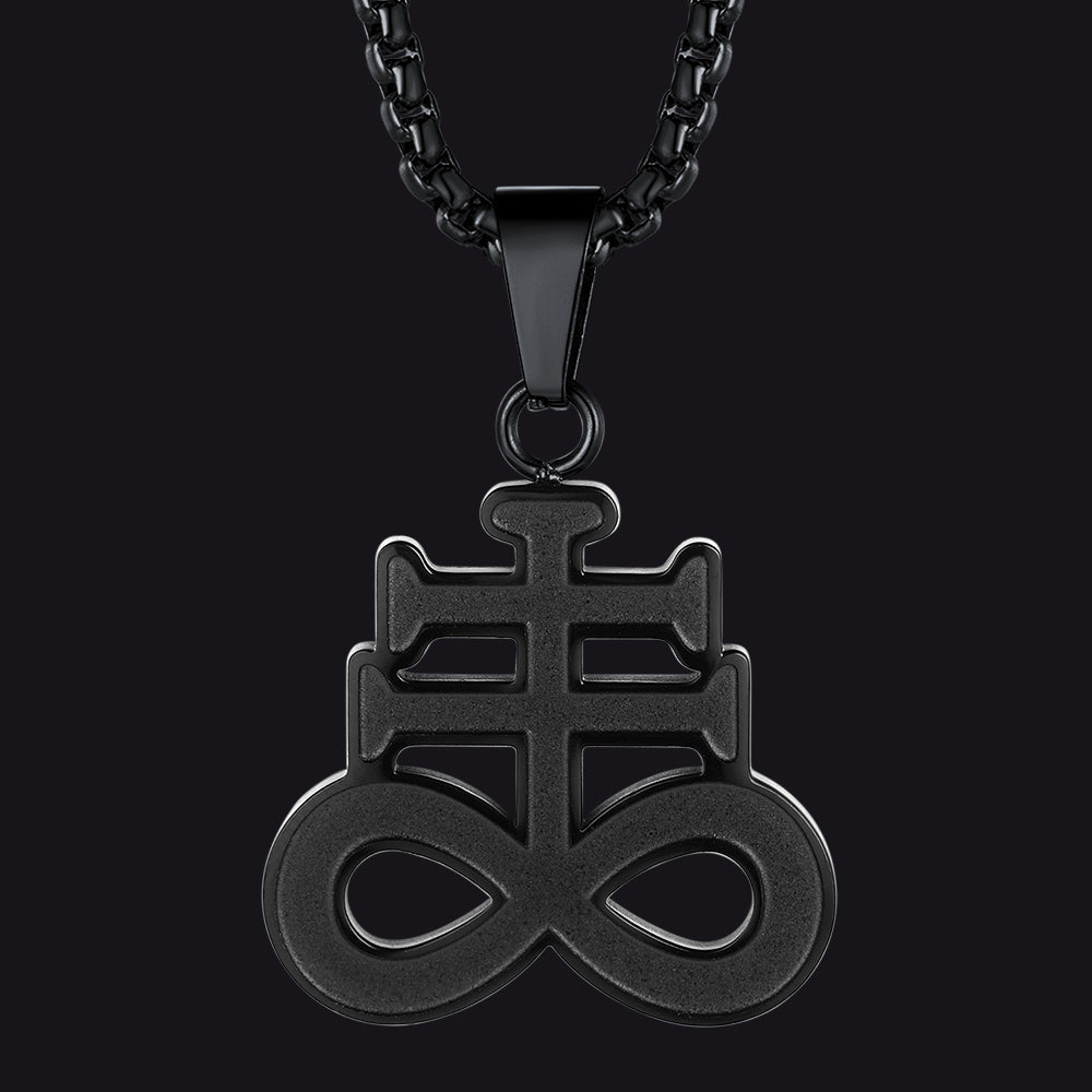 Satanic Leviathan Cross Necklace for
