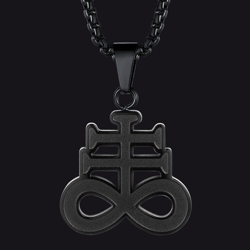 Satanic Leviathan Cross Necklace for