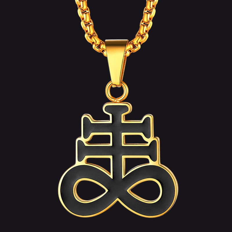 Satanic Leviathan Cross Necklace for
