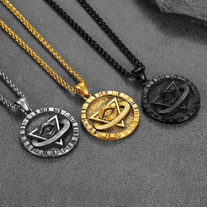 Triangle All-seeing Eye Necklace Providence Pendant for
