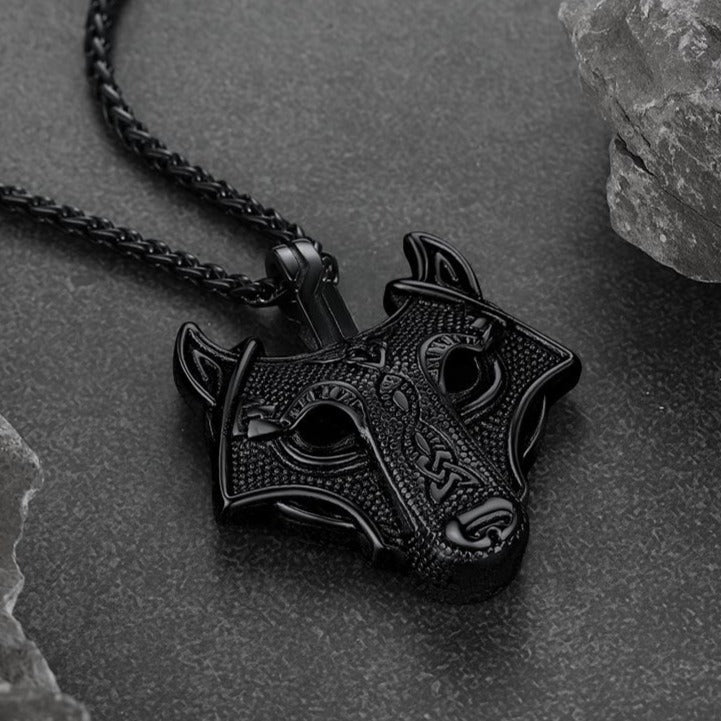 Norse Viking Celtic Wolf Necklace Amulet Jewelry for