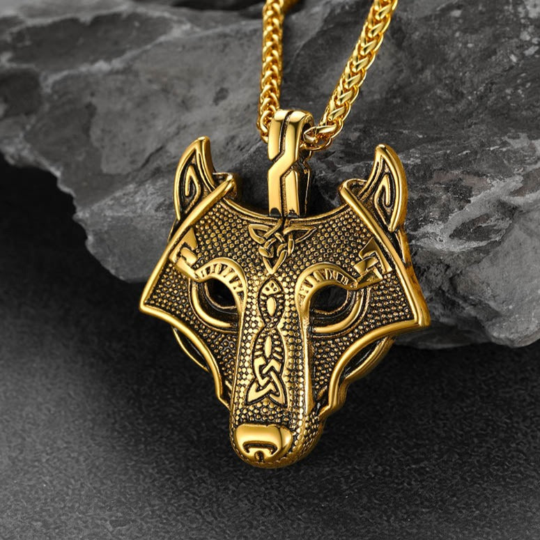 Norse Viking Celtic Wolf Necklace Amulet Jewelry for