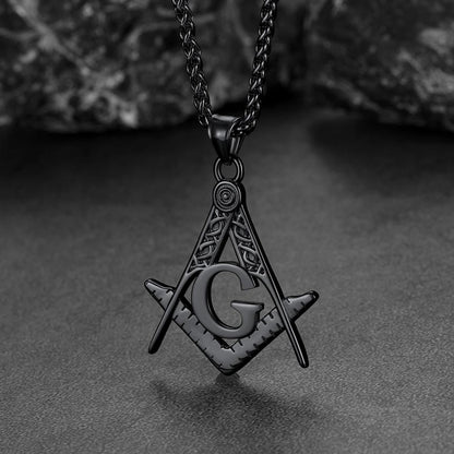 Classic Masonic Pendant Necklace for Freemason