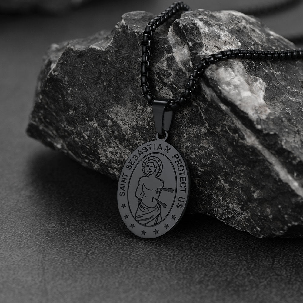 Customized St Sebastian Pendant Necklace Medal