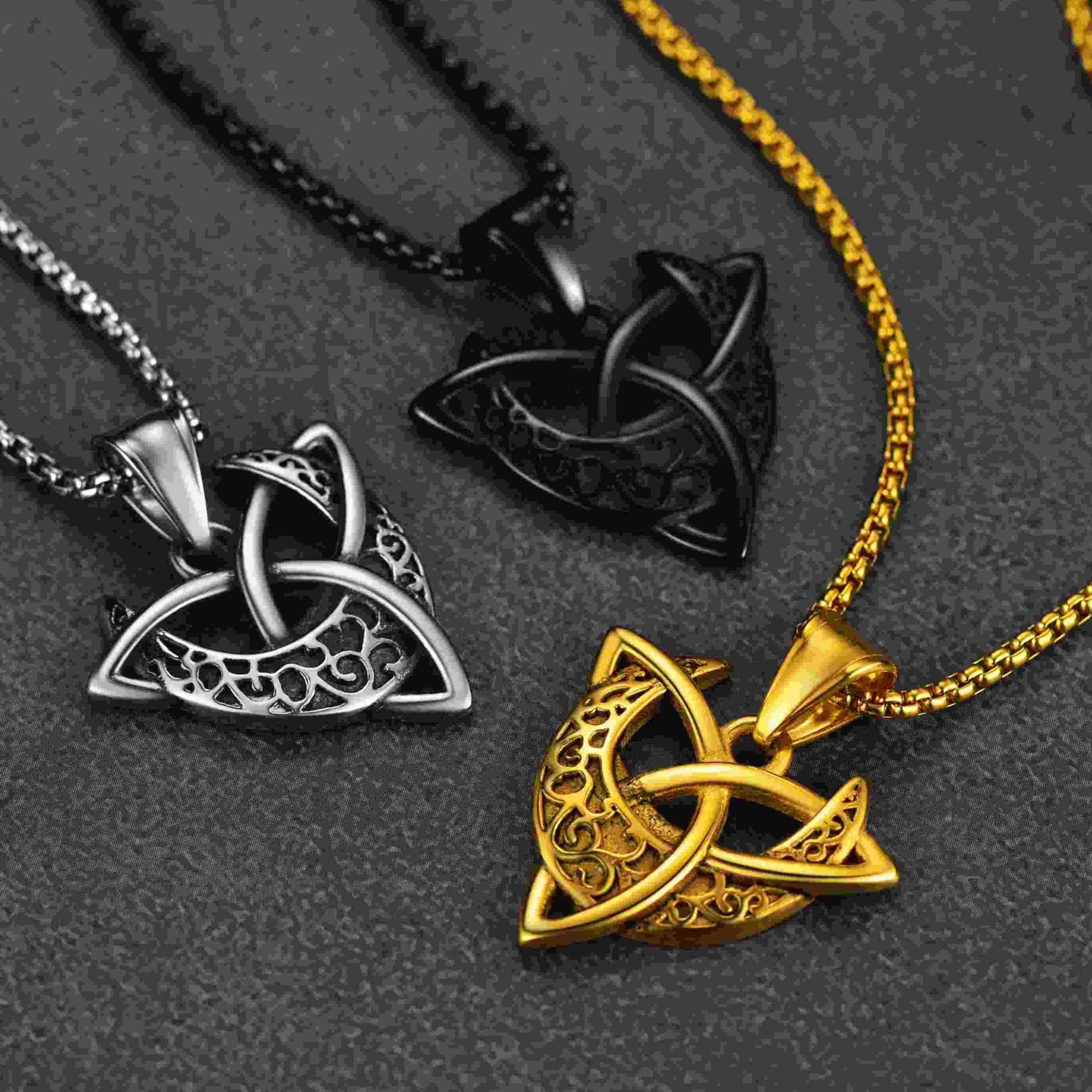 Celtic Knot Moon Goddess Necklace for