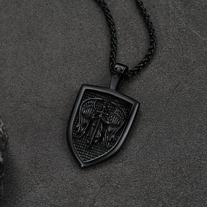 Shield Archangel St. Michael Protection Necklace for