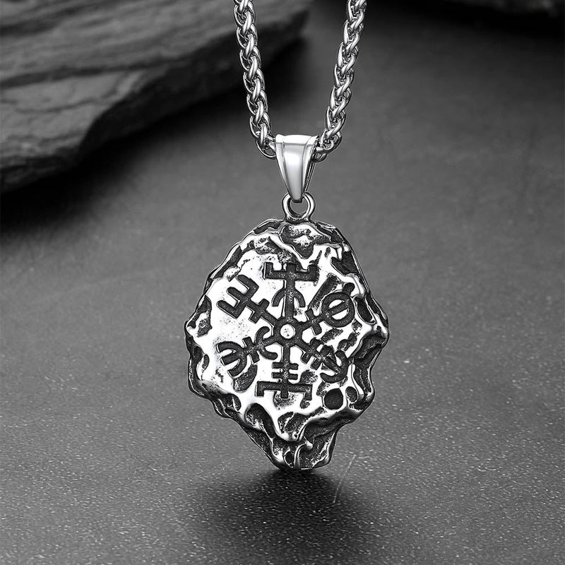 Flash Viking Compass Guiding Pendant Necklace for
