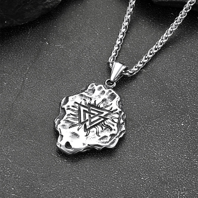 Flash Viking Compass Guiding Pendant Necklace for