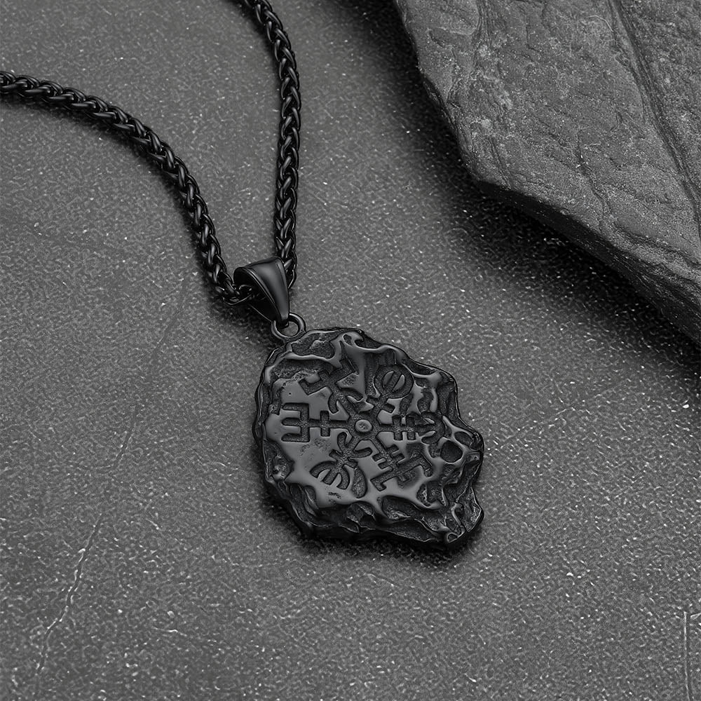 Flash Viking Compass Guiding Pendant Necklace for