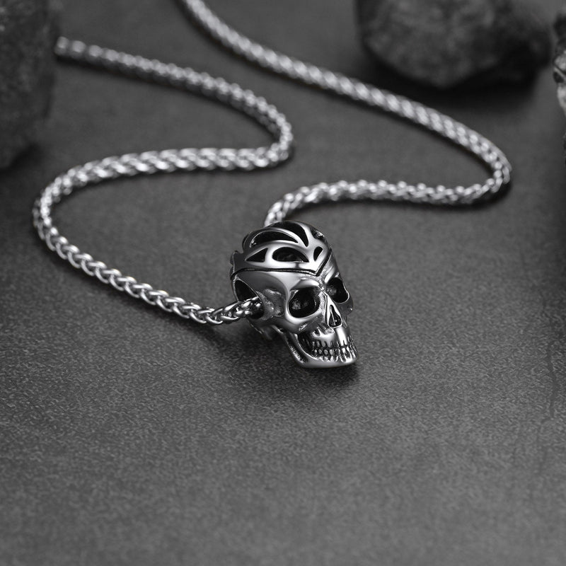Flash Gothic Skull Necklace Pendant for