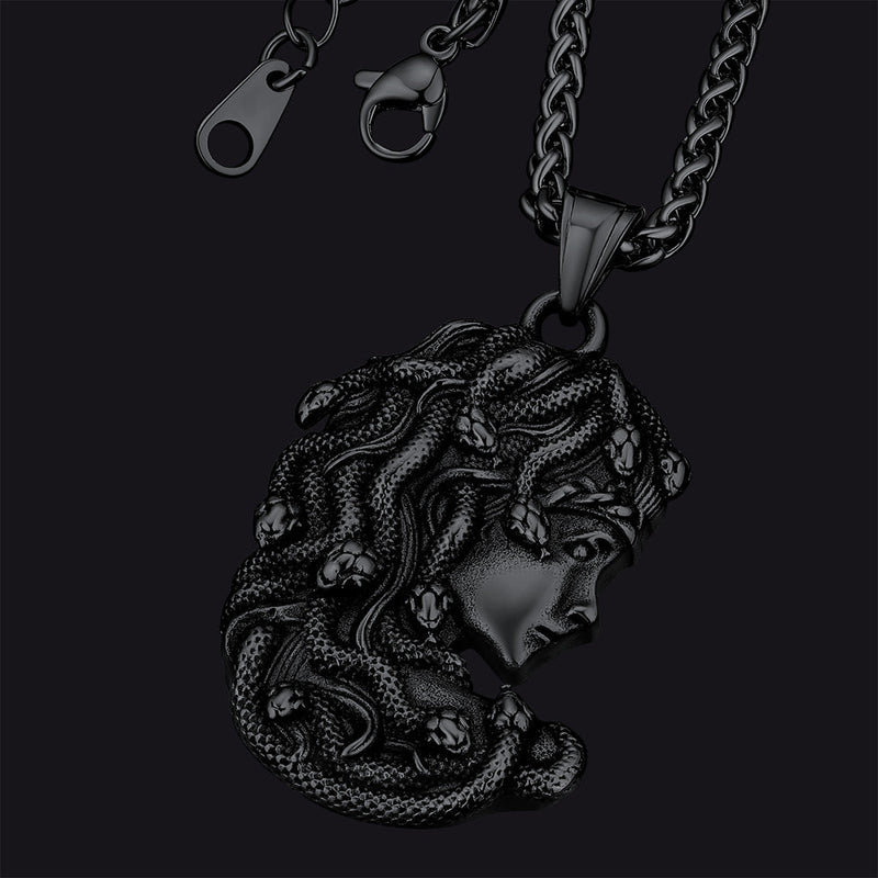 Greek Mythology Medusa Pendant Necklace Stainless Steel