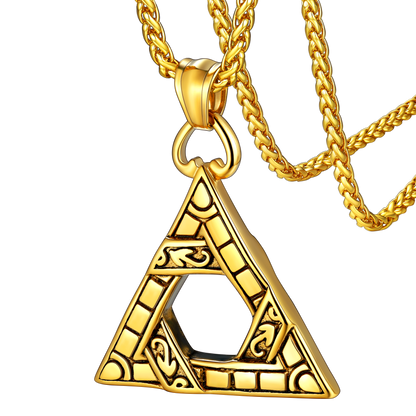 Flash Gothic Triangle Necklace Pendant Necklace for Man