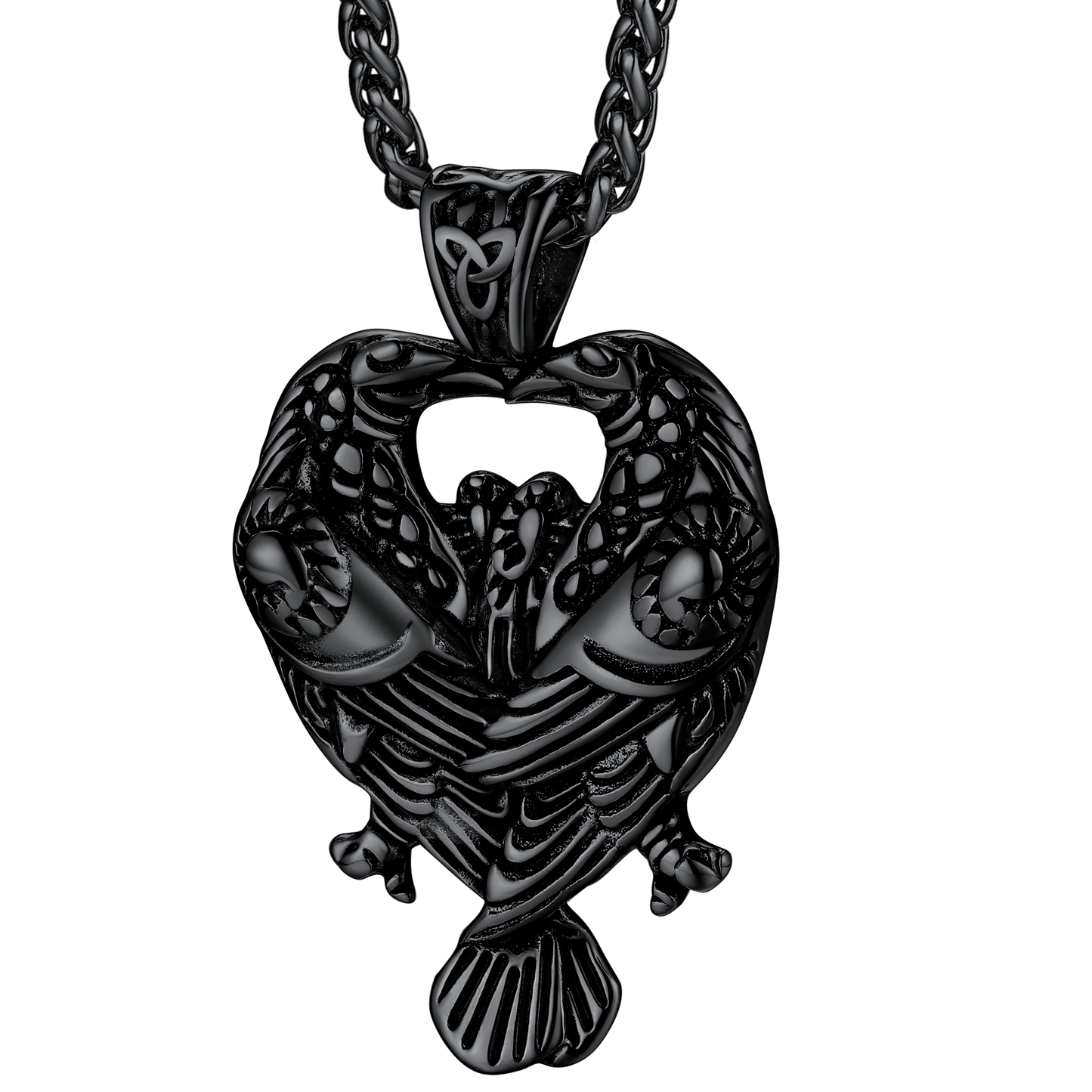 Viking Odin's Ravens Necklace Huginn and Muninn Pendant