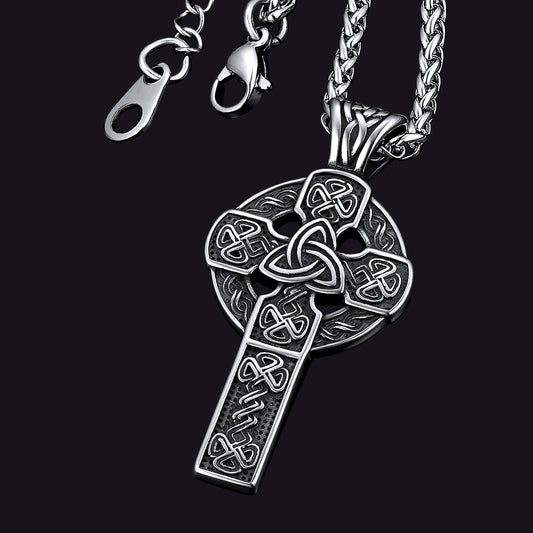 Irish Celtic Cross Necklace Pendant for