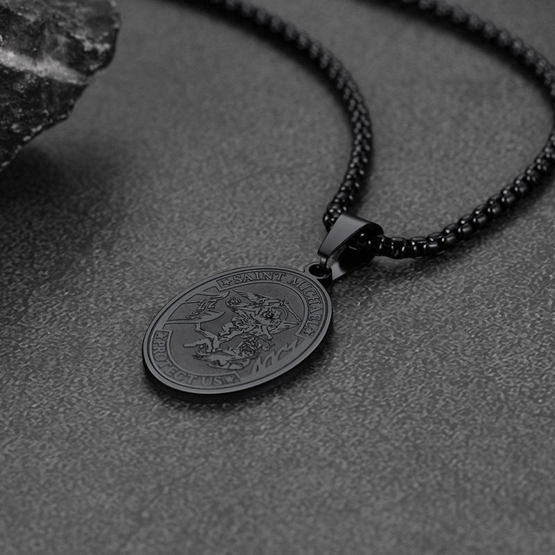 Customized Saint Michael Necklace With Picture for