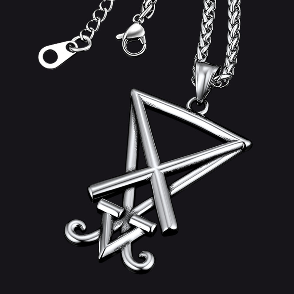 Satanic Sigil of Lucifer Necklace for Stainless Steel