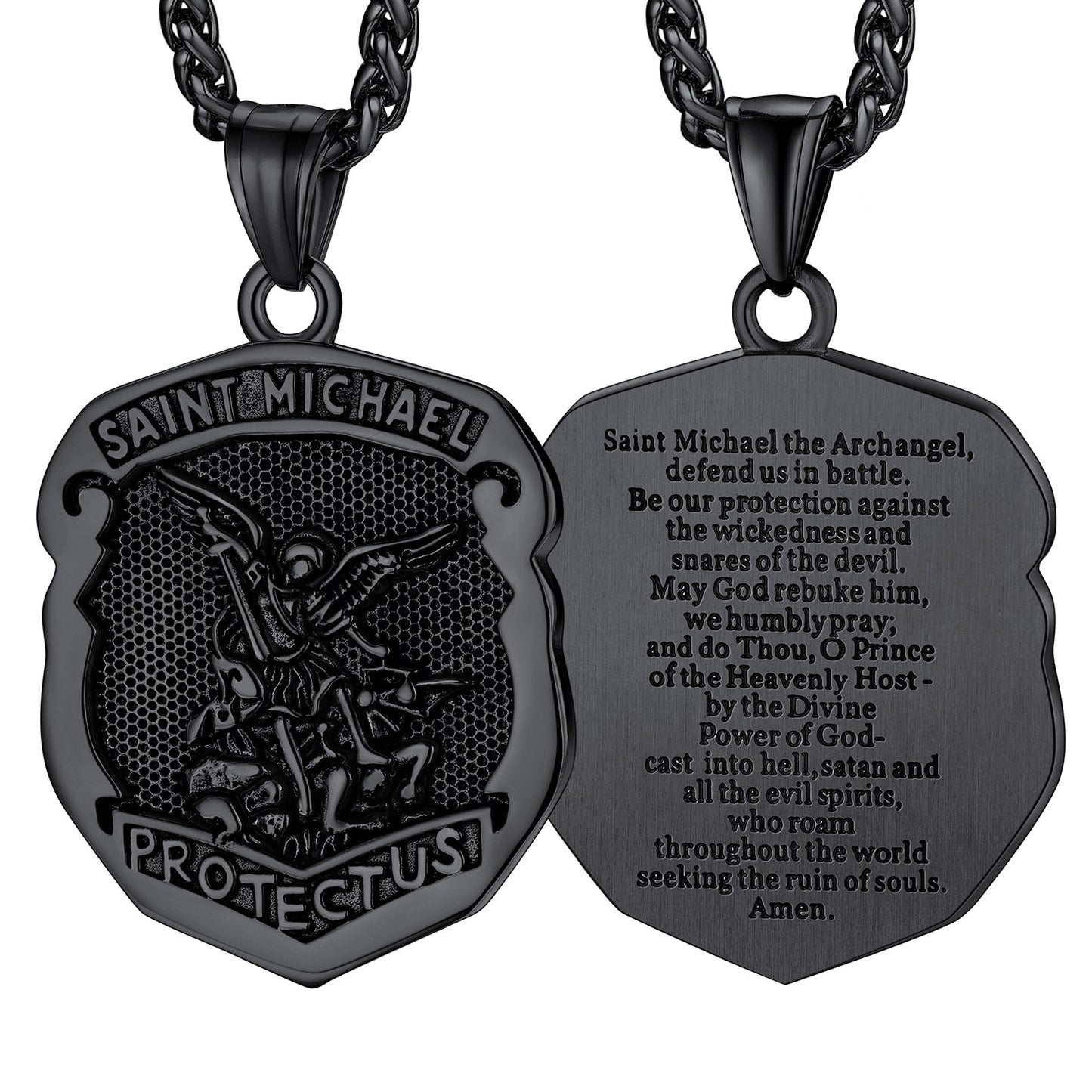 Catholic Saint Michael Pendant Necklace for