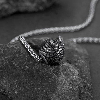 3d Basketball Pendant Necklace for