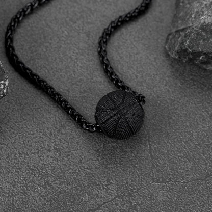 3d Basketball Pendant Necklace for