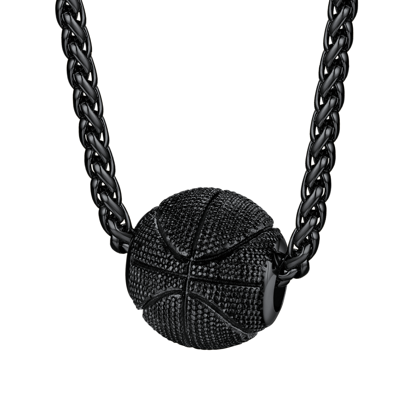 3d Basketball Pendant Necklace for