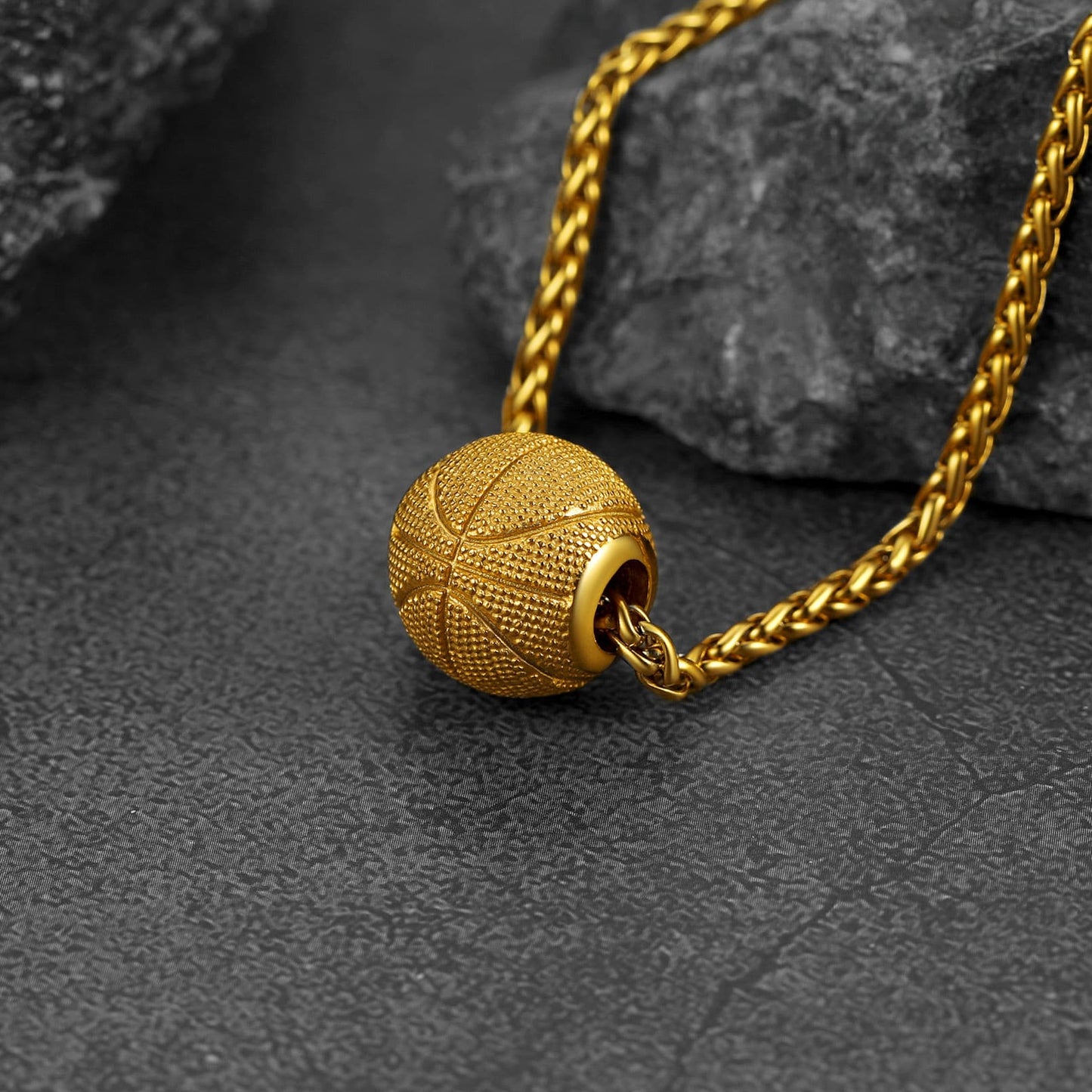 3d Basketball Pendant Necklace for