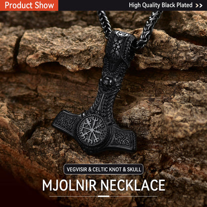 Viking Thor's Hammer Mjolnir Necklace Pendant for