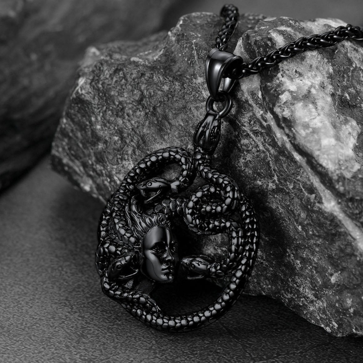 Mythology Medusa Gorgon Necklace Stainless Steel