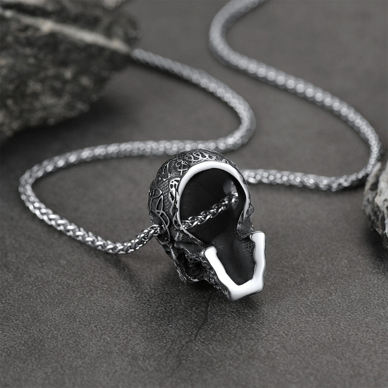 Gothic Skull Pendant Necklace for