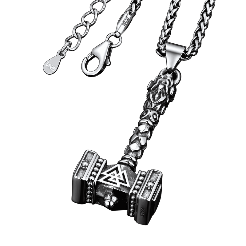 Thor's Hammer Mjolnir Necklace Viking Charm for