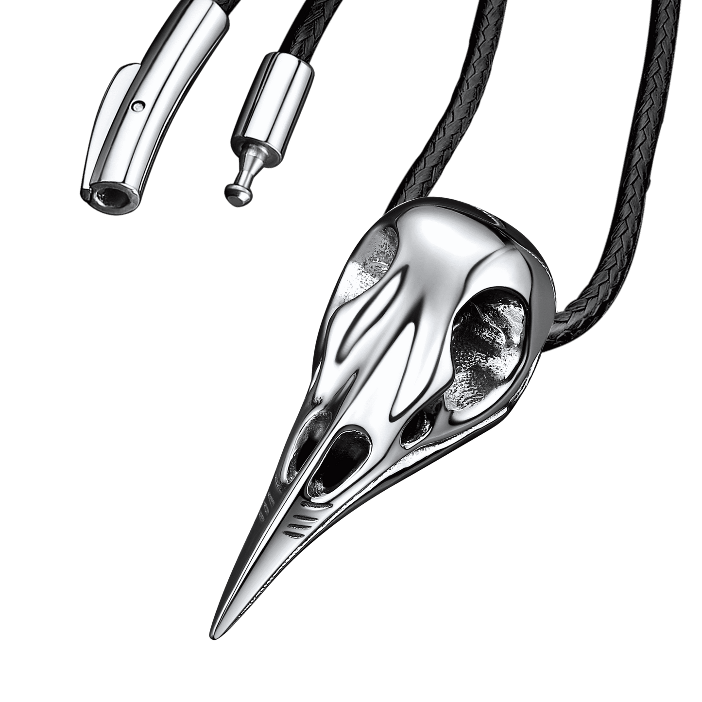 Viking Raven Skull Necklace for