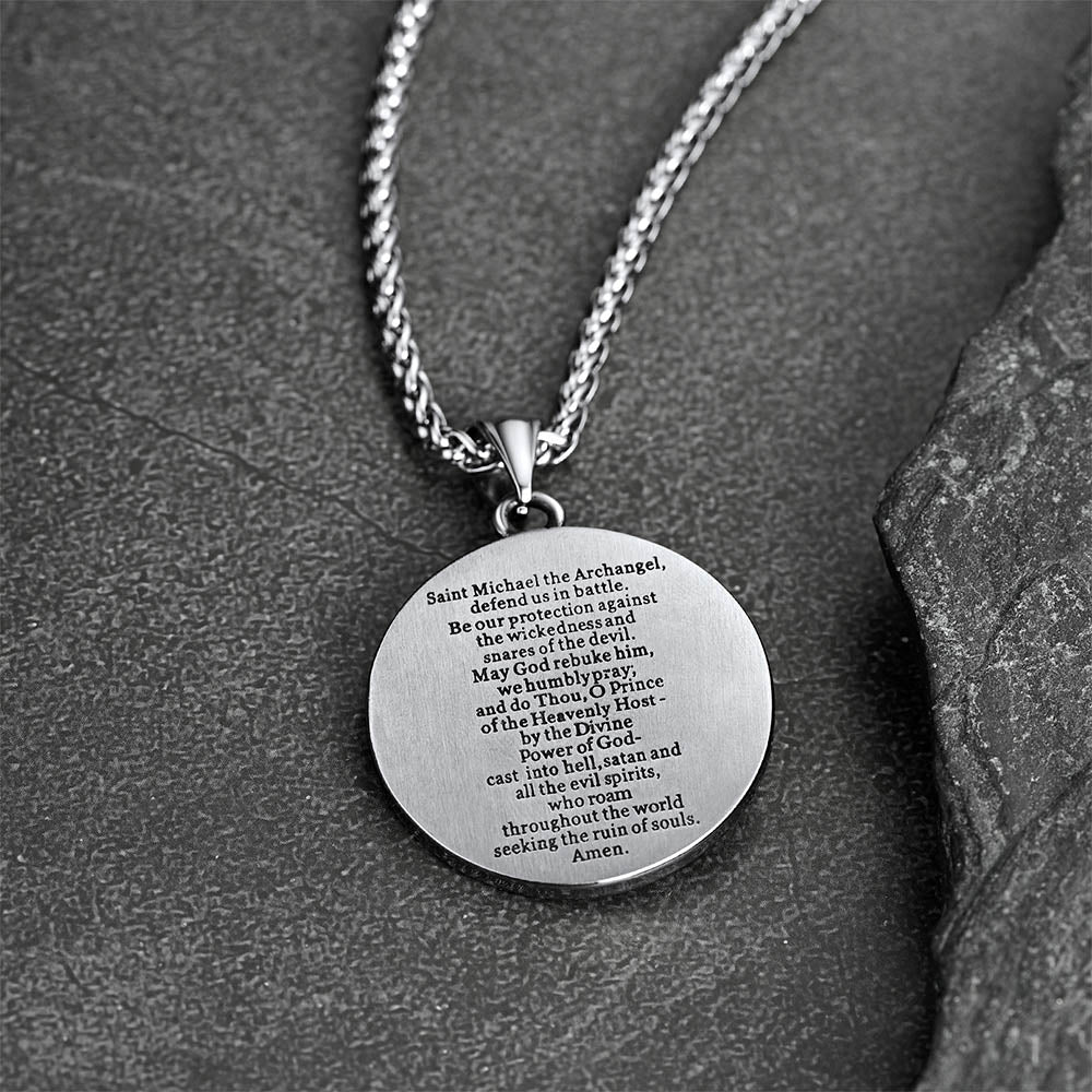 Christian Saint Michael Pendant Necklace Medal for