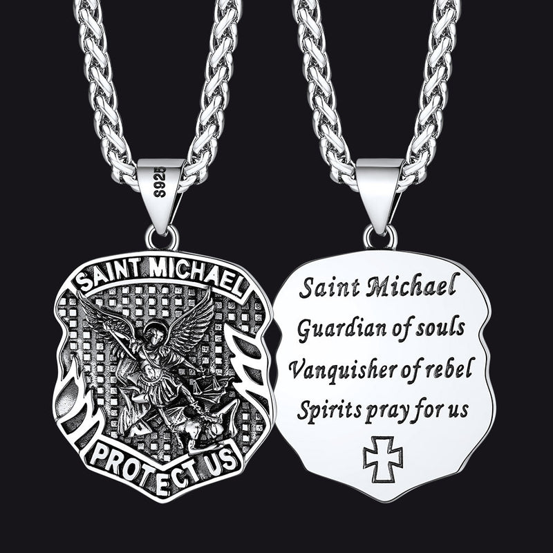 Catholic Saint Michael Pendant Necklace for