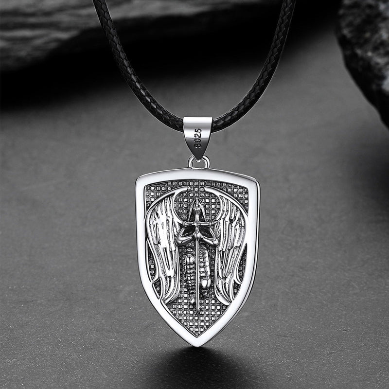 Shield Archangel St. Michael Protection Necklace for