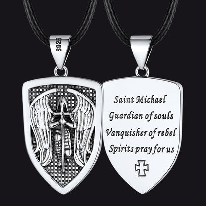Oval Archangel Saint Michael Necklace Medal