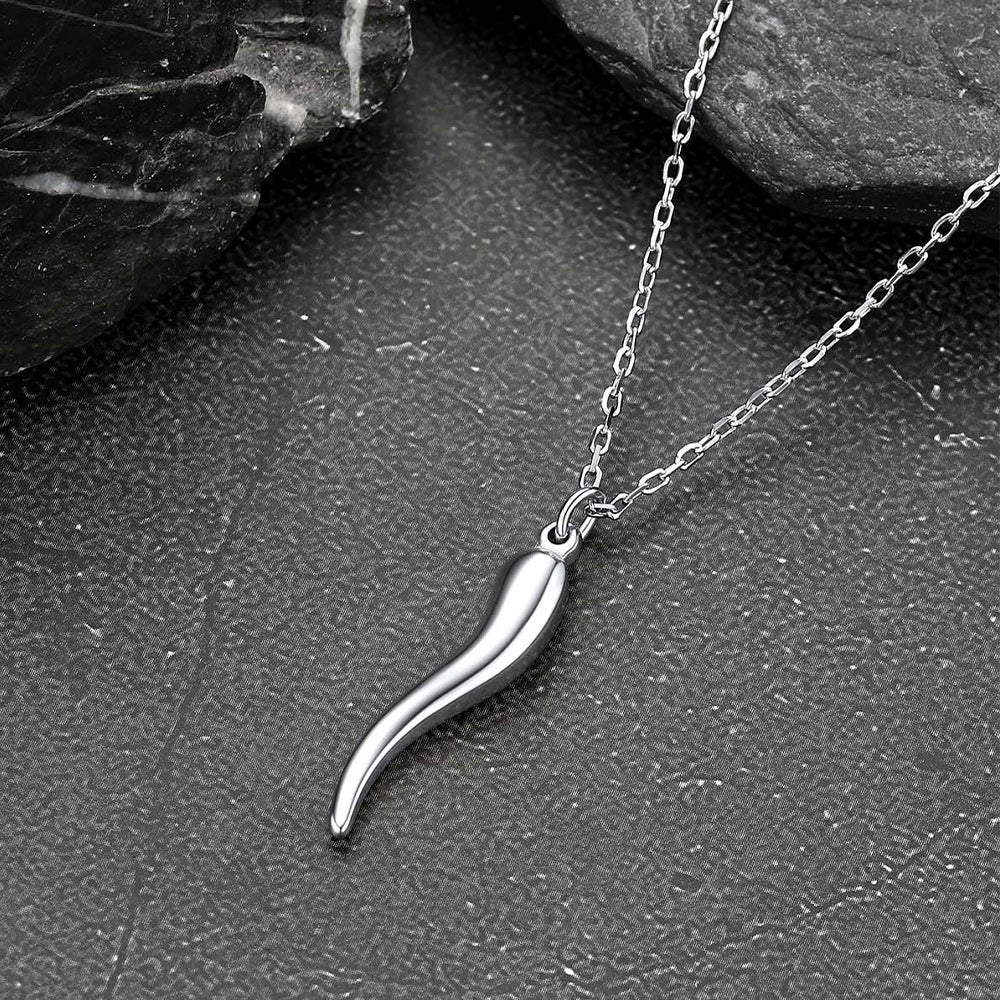 Miami Cuban Chain & Cornicello Italian Horn Pendant Set for