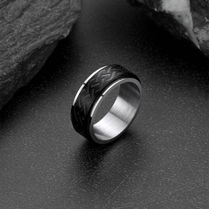 Celtic Knot Spinner Ring Anxiety Rotatable Ring for