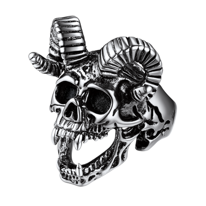 Satanic Baphomet Goat Skull Ring for